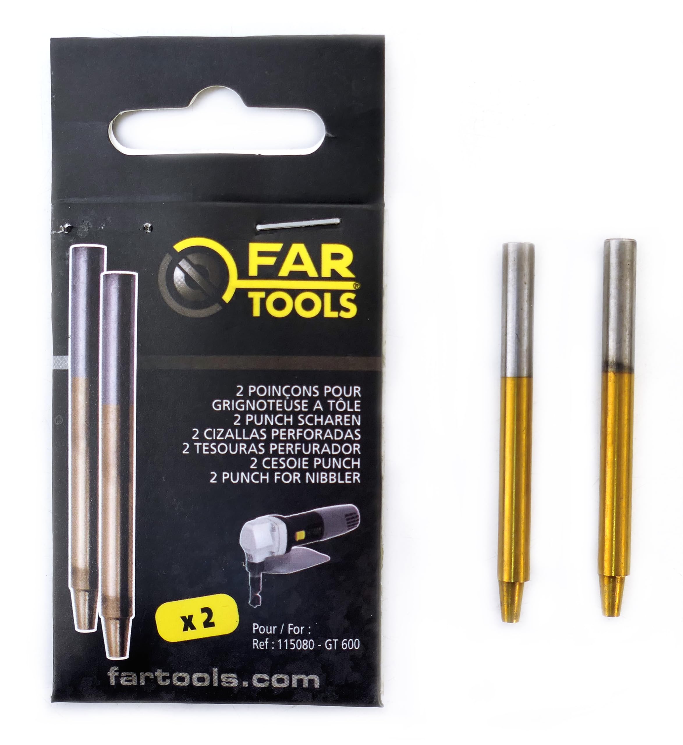 Fartools 2 Poinçons Pour Grignoteuse 115080