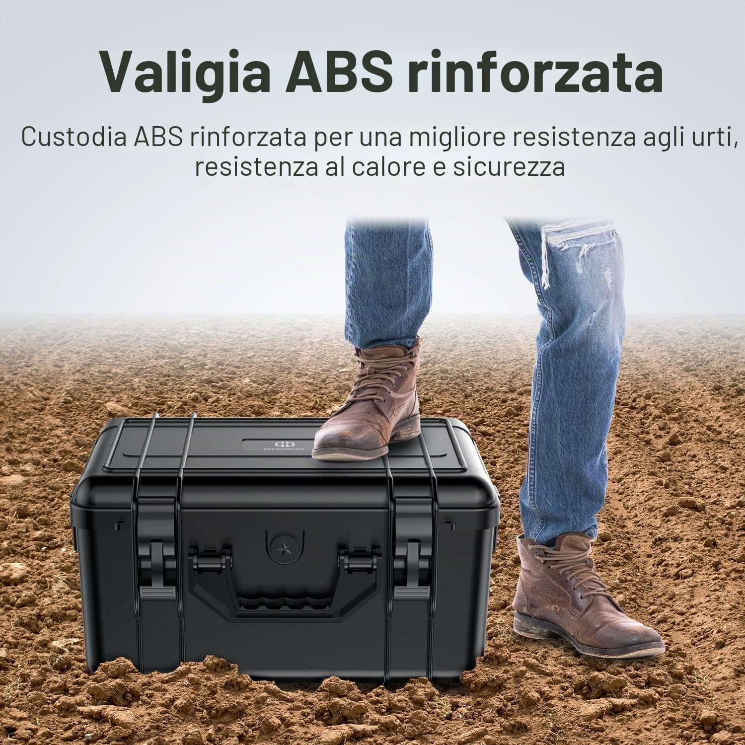 GRAUGEAR Custodia protettiva per hard disk da 3,5" e 2,5" e M.2 HDD/SSD, custodia per hard disk fino a 19 dischi, resistente agli urti, resistente al calore, impermeabile