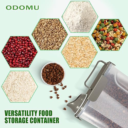 Vista 4 de 5-7LBS Upgraded Large Nozzle Cat Dog Food Storage Container BPA-free, Airtight Pet Food Storage Bin with 4 Lock Buckles, Sealing Gasket, Cup for Pet