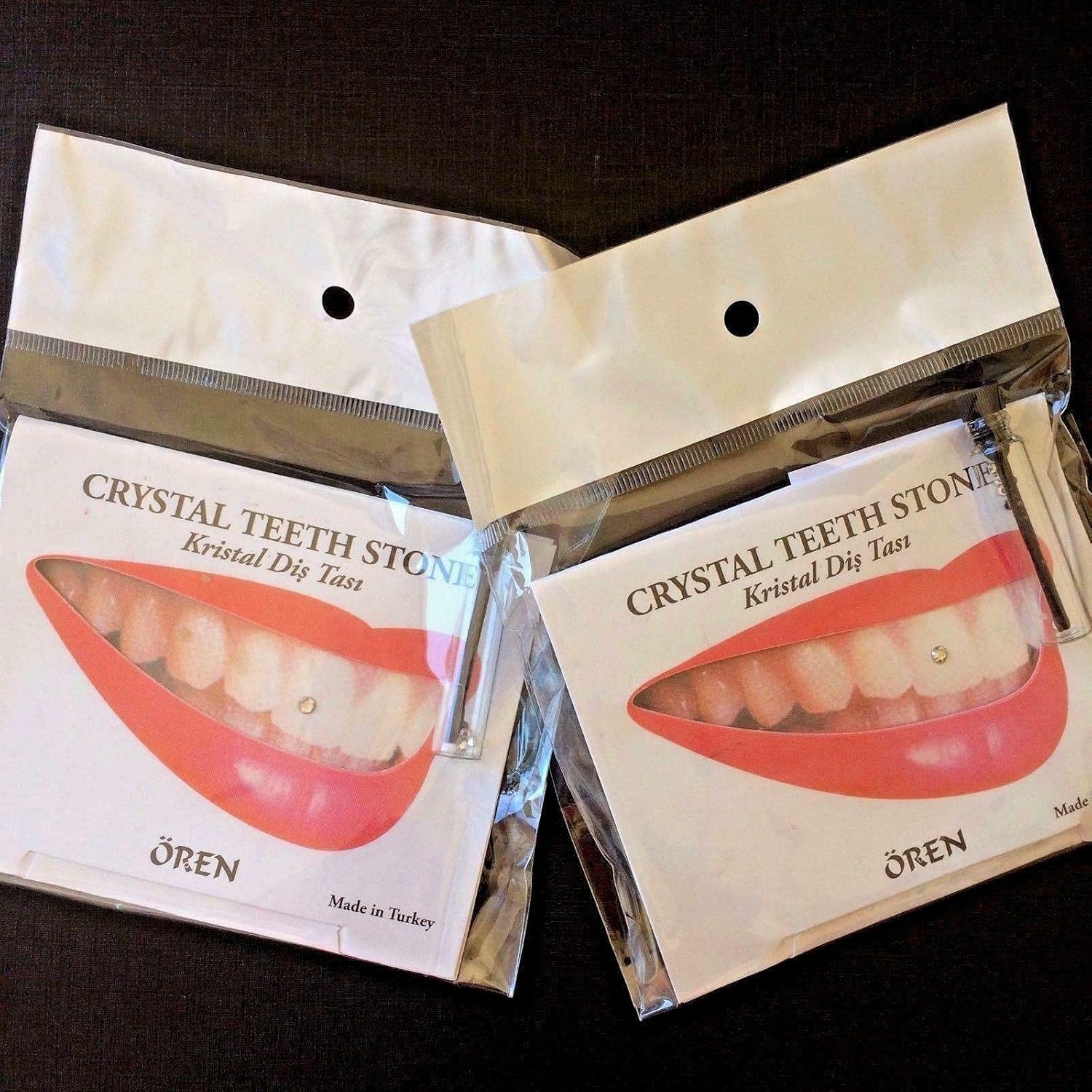 Tooth Gem Kits Genuine Crystals With Adhesive 5 Sparkle Stones In a