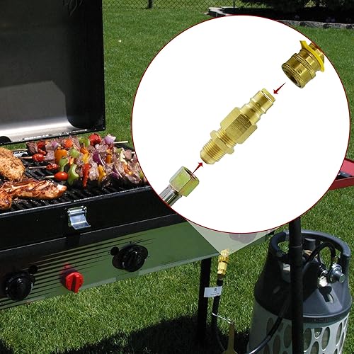 Miniatura 2 de MENSI Adaptador de manguera natural de 3/8" macho Flare Convertir a gas natural Enchufe de desconexión rápida de 3/8"