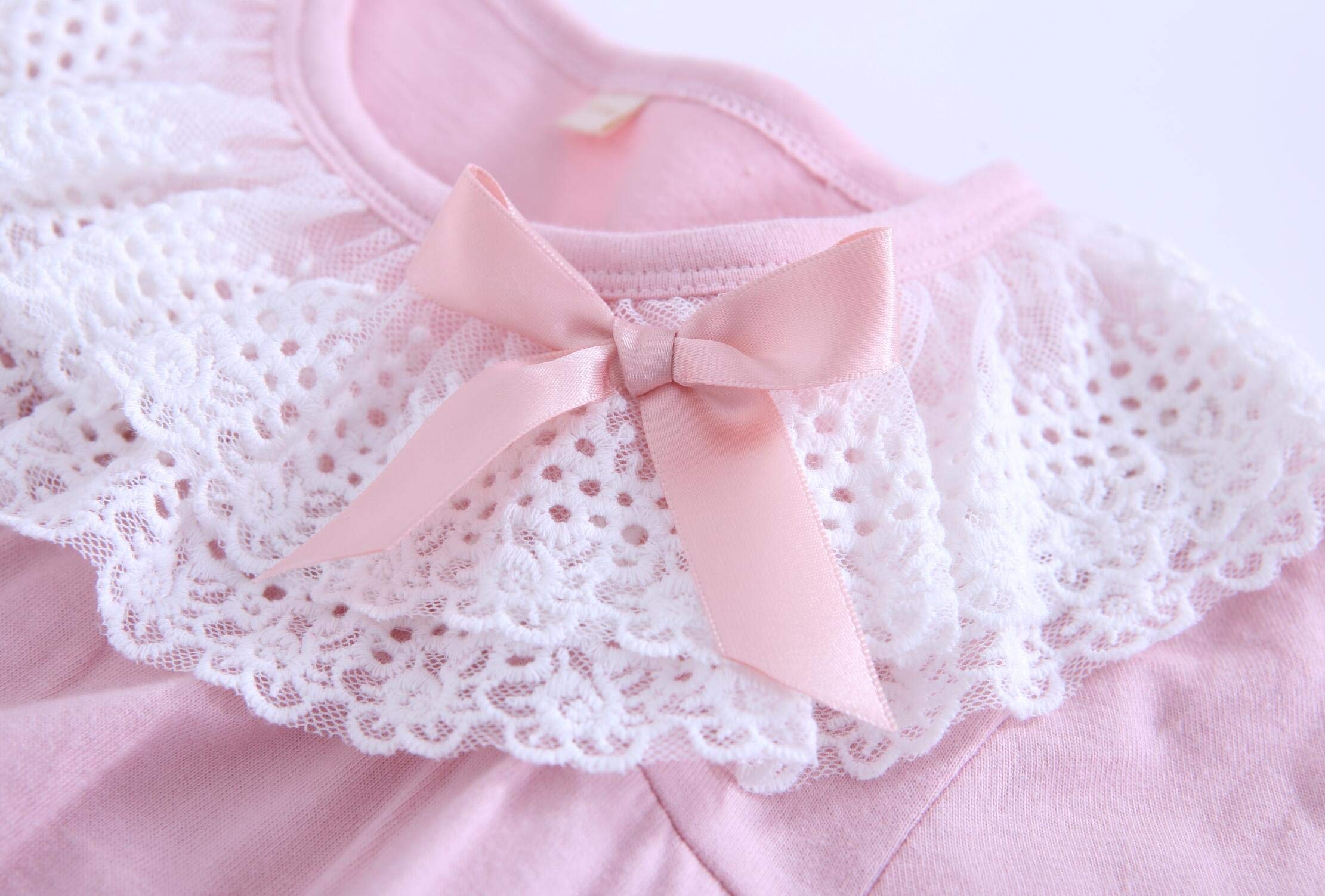 Chemise de Nuit Fille 3-10ans Imprimé Fleur Coton Robe de Nuit Bain à Manches Longues