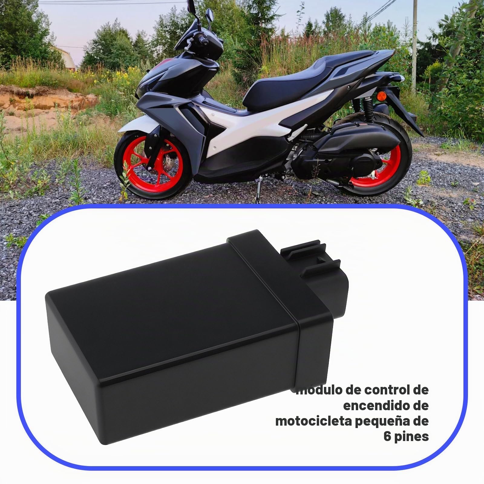 ECSiNG CDI Deportivo para Motocicletas de 6 Pines 5BM-H5540-00 Compatible con Yamaha AEROX NEOS Neo S Jog MBK Nitro 50