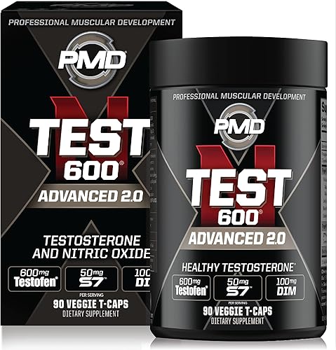 Miniatura 1 de PMD Sports N-TEST 600 Advanced Testosterona Plus Óxido Nítrico Booster para hombres  Fuerte y potente con testofeno clínicamente estudiado