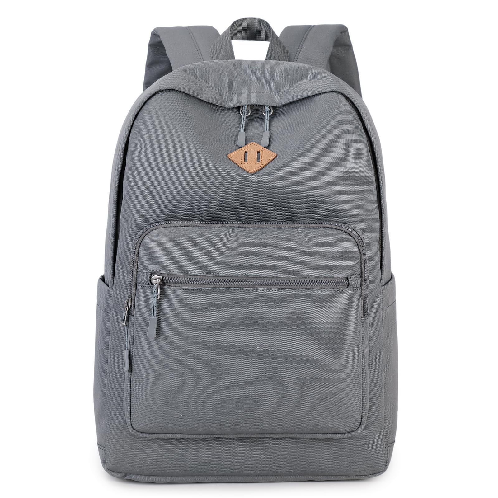 Lohol Classic Backpack for School Travel College, Durable Water Resistant Bookbag (Dark Grey)
