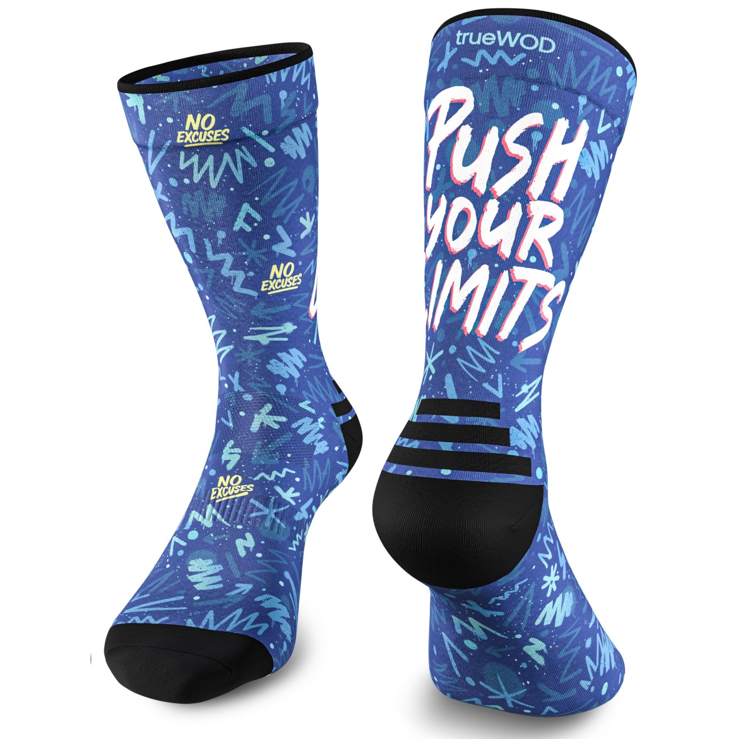 trueWOD Running Socks Men Women Crossfit Cycling Trail Running Padel Running Socks Sport Fun Anti-Blister Seamless Compression Breathable Lightweight Resistant — view 9