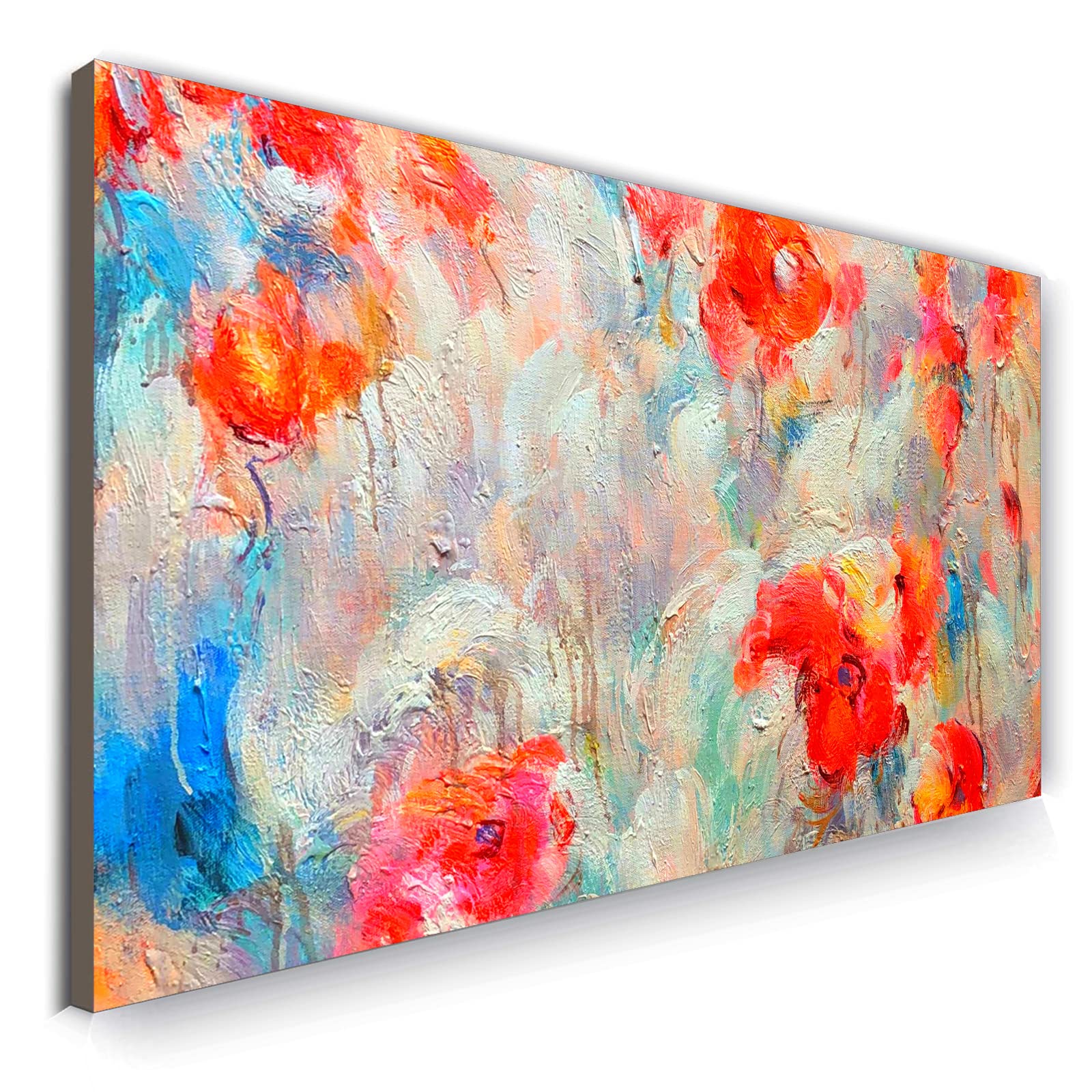 Amazon.com: Htleesia 抽象油畫原創工業風格牆面藝術大型抽象畫