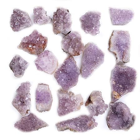 REBUY Amethyst Natural Cluster Rough Stones for Reiki Pooja and Crystal Healing