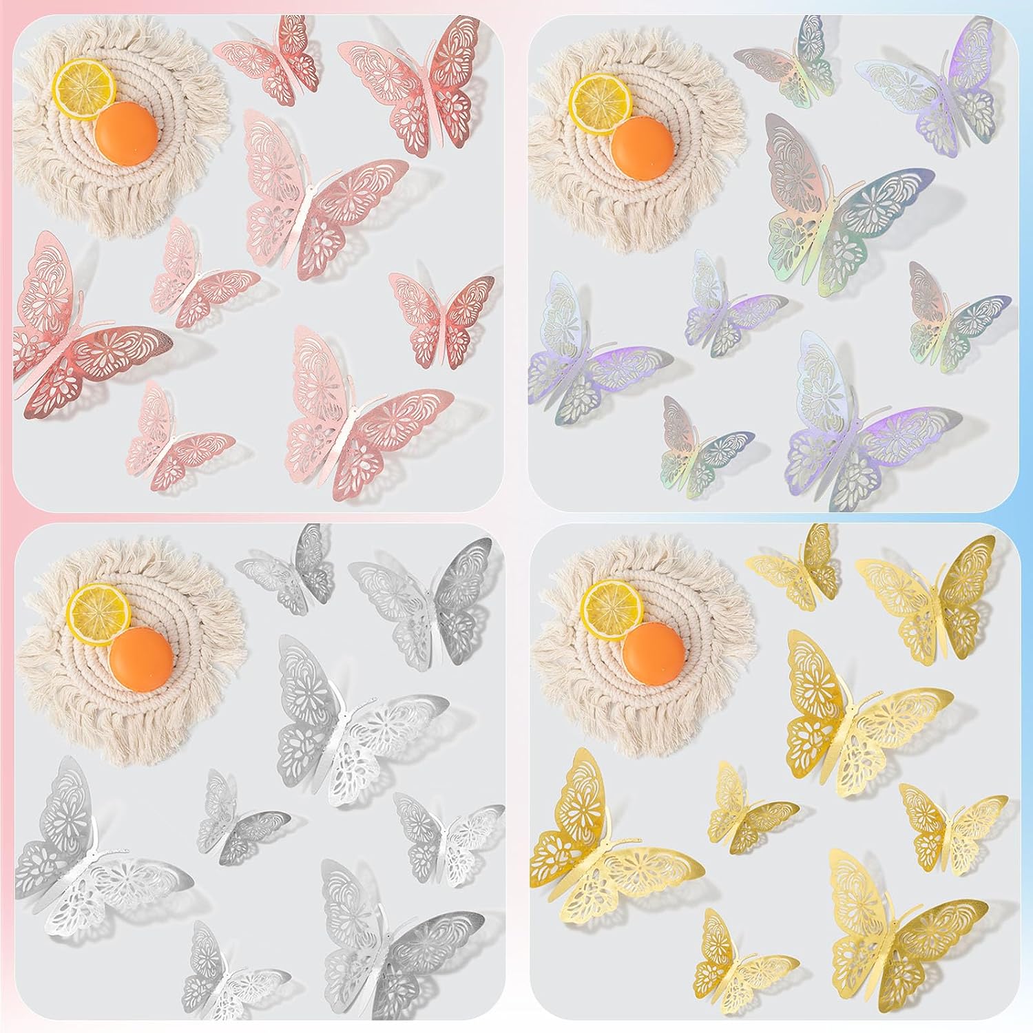 311Pcs Flower Wrapping Paper Kit with 100 Sheets Waterproof Floral Wrapping Paper 3D Butterfly Decor Crowns,Bouquet Pins Ribbons,DIY Crafts for Mother's Day Valentines Graduation Birthday Gift