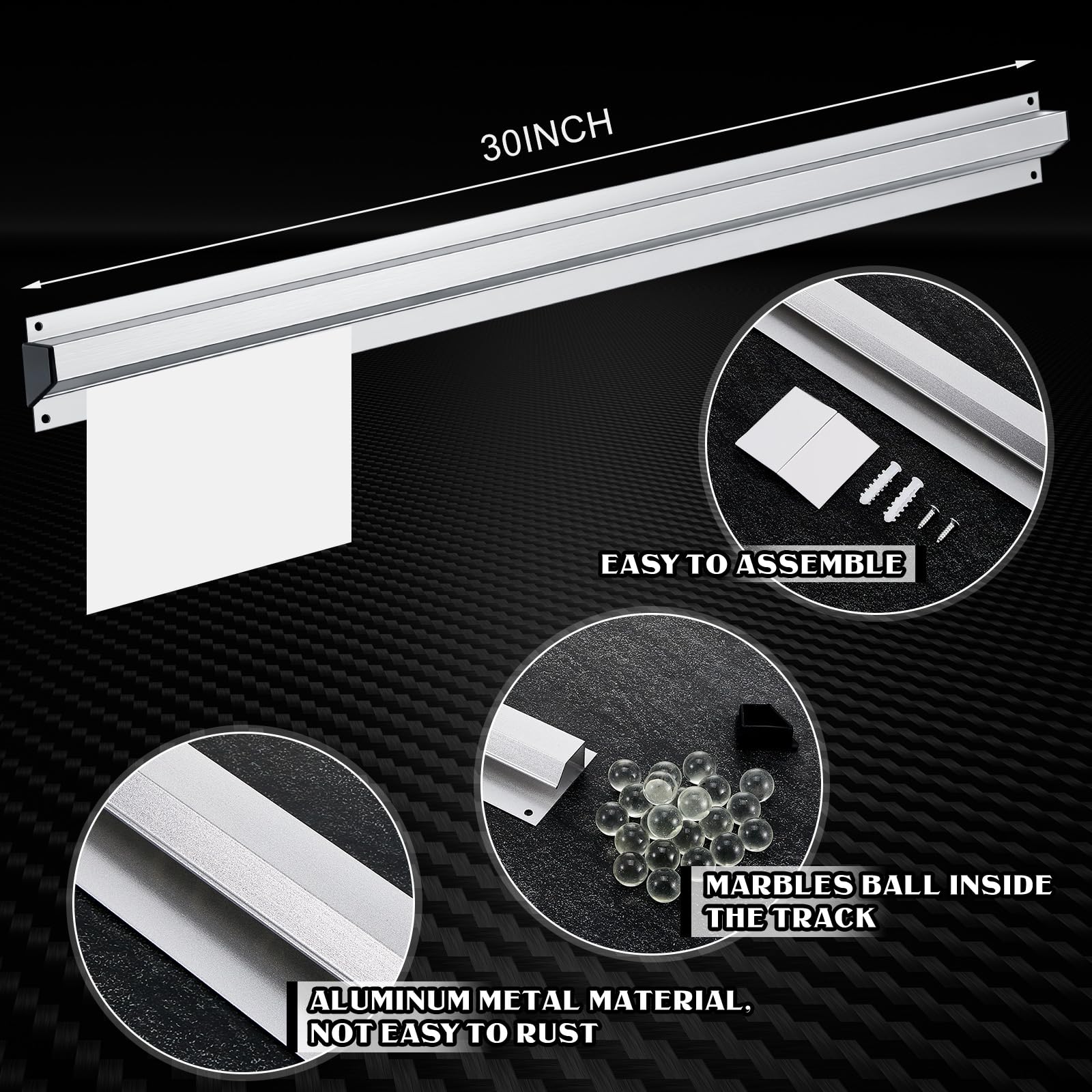 Henoyso 2 Stück Restaurant-Ticket-Halter, Quittungshalter, Aluminium, für Bestellungen, Tickets, Scheckregale für Büro, Cafés, Pubs (76,2 cm, quadratisch)