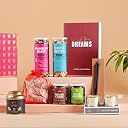 Omay Foods 13_Pcs Happy Hearts Healthy Gift Hamper | Snacks, Chocolate, Herbal Tea, Diary & Candle | Thank You, Apology, Congratulations, Motivation Gifts | Gourmet Gift Box gallery image