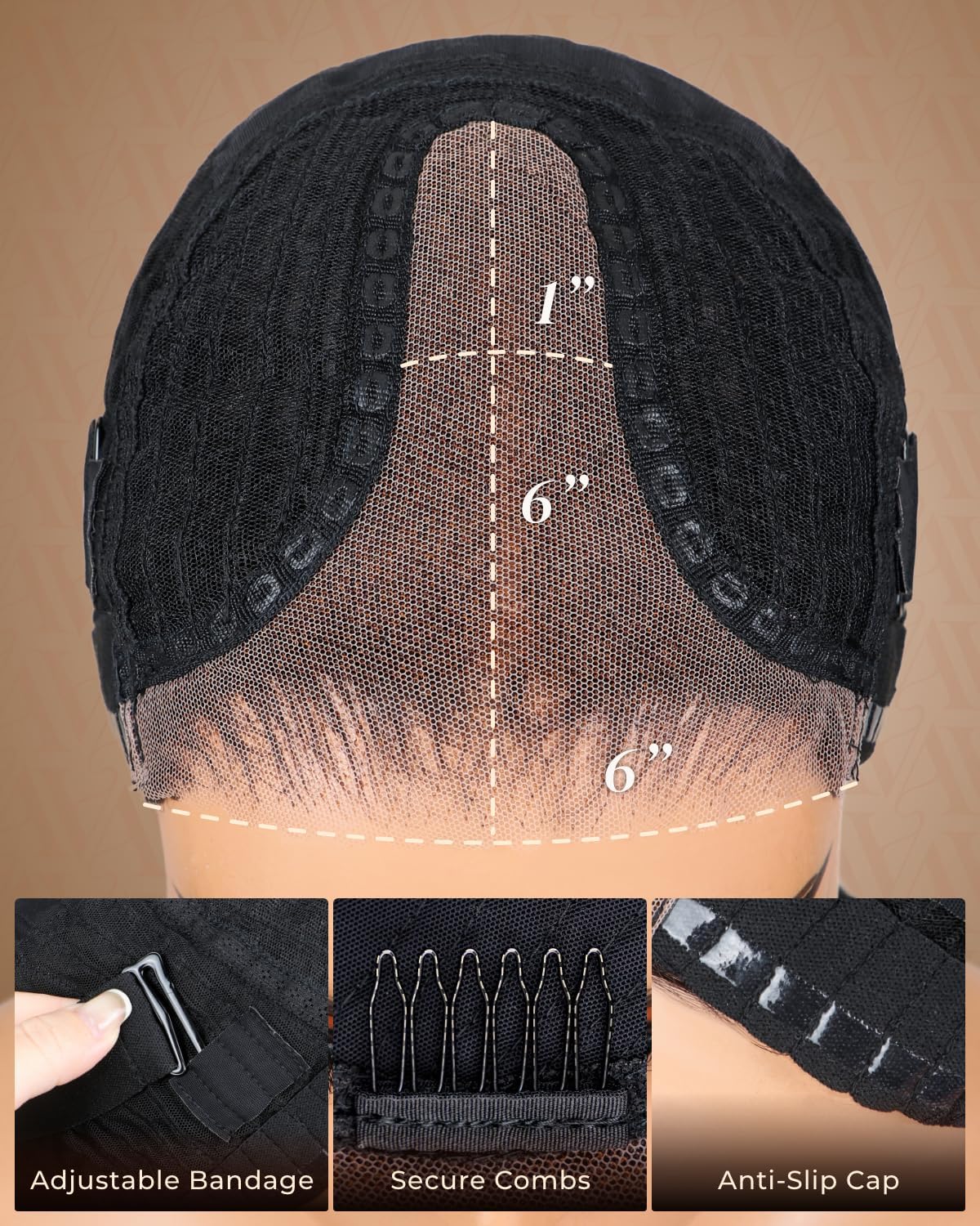 Arabella 6x6 Wear and Go Glueless Wig 12a Glueless Wigs Human Hair Pre Plucked Pre Cut Loose Body Wave Only Middle Part Lace Front Wigs Human Hair 100% Pre Bleached Knots Wig (20inch, 6X6 Body Wave)