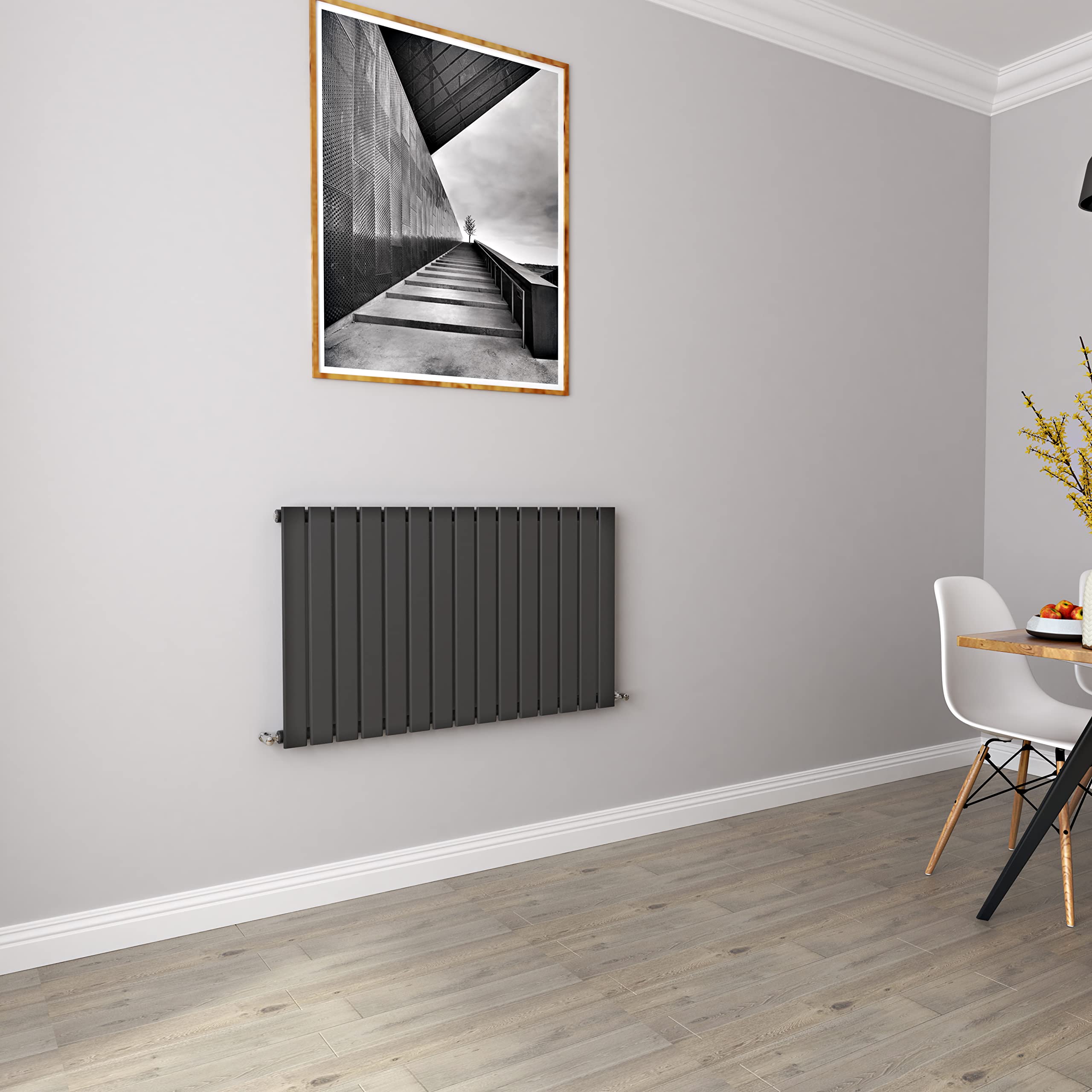 Biubiubath Anthracite Radiators Horizontal Rad Single Flat Panel Central Heating Radiators 600 * 1020Mm