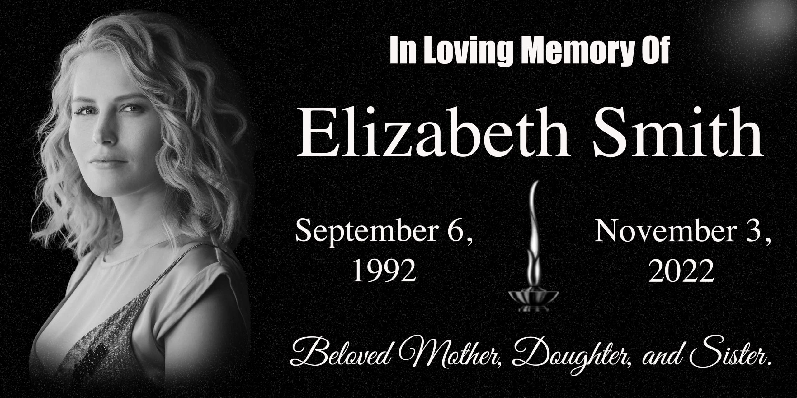 ADFSTONE Personalized Grave Plaques Human Garden Memorial Stones for Loved Ones, Lost Father, Mother, Dog, Cat and Pets, Outdoors Burial Headstones Markers, Memorial Gifts with Engraved Photo