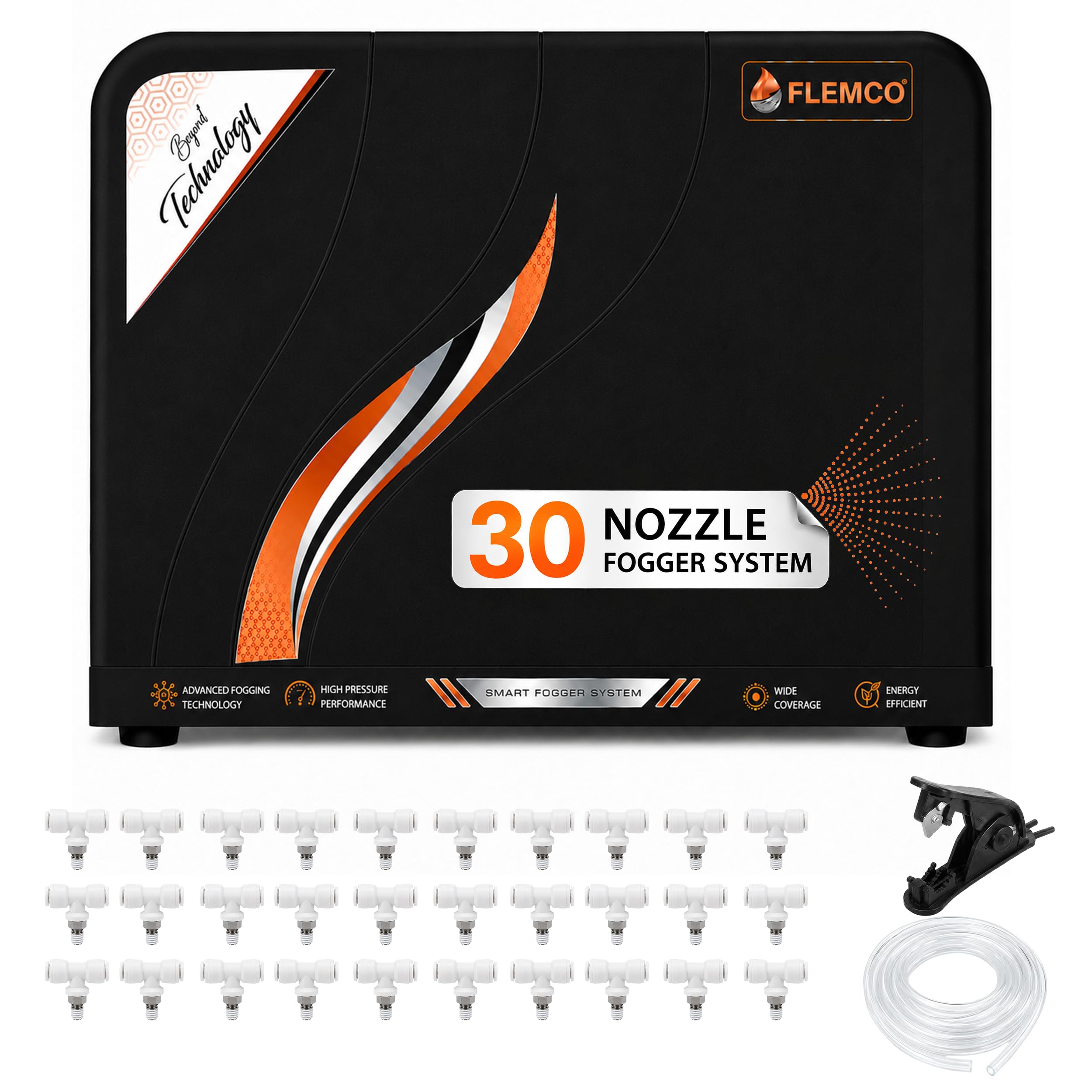 Gamma Fogger Kit with 30 Nozzles for Dairy Farms, Cafes, Restaurants & Outdoor Cooling | Compact Closed Body High Pressure Misting System-image-20