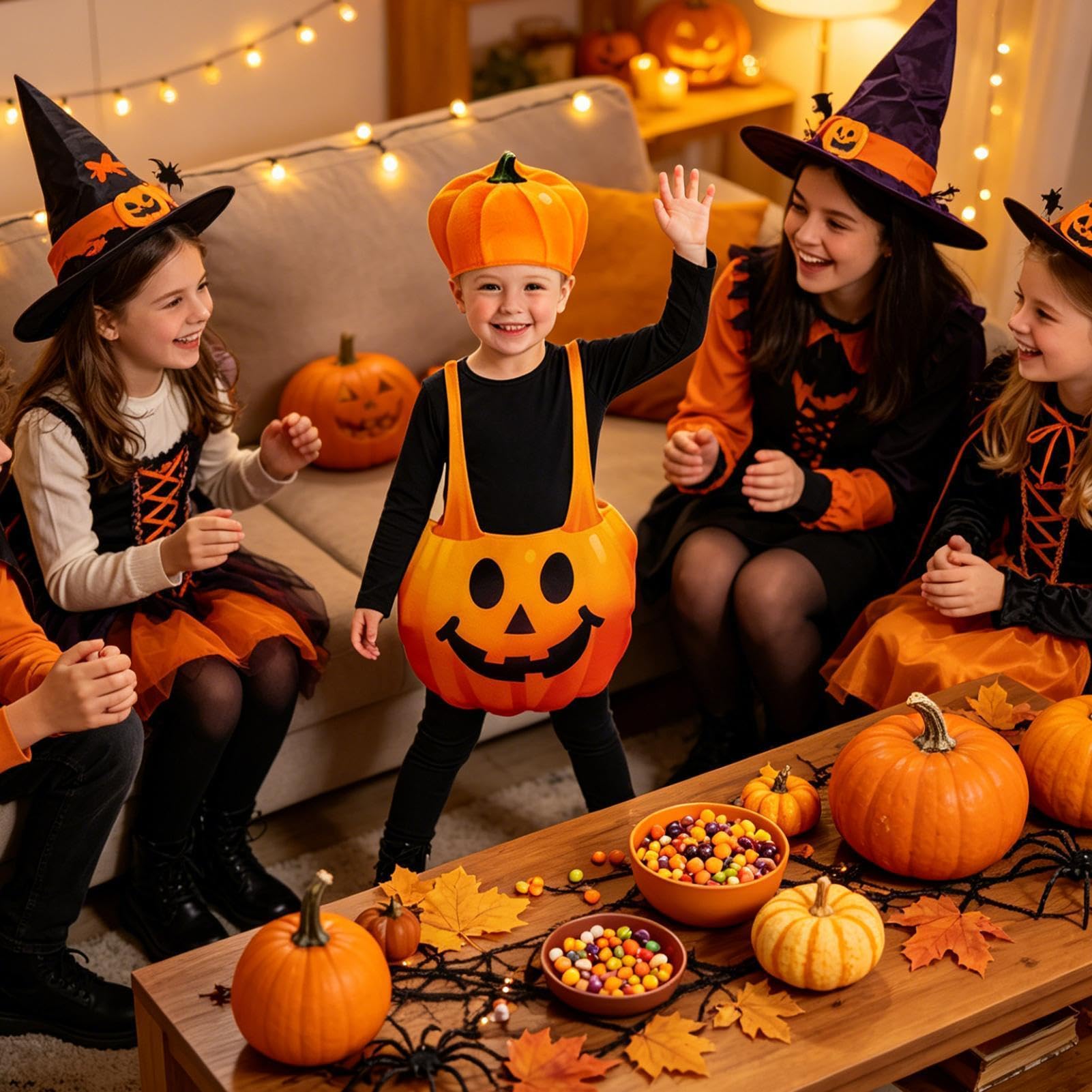 Kostium dyni na Halloween, zestaw do kostiumu, cosplay, kombinezon z