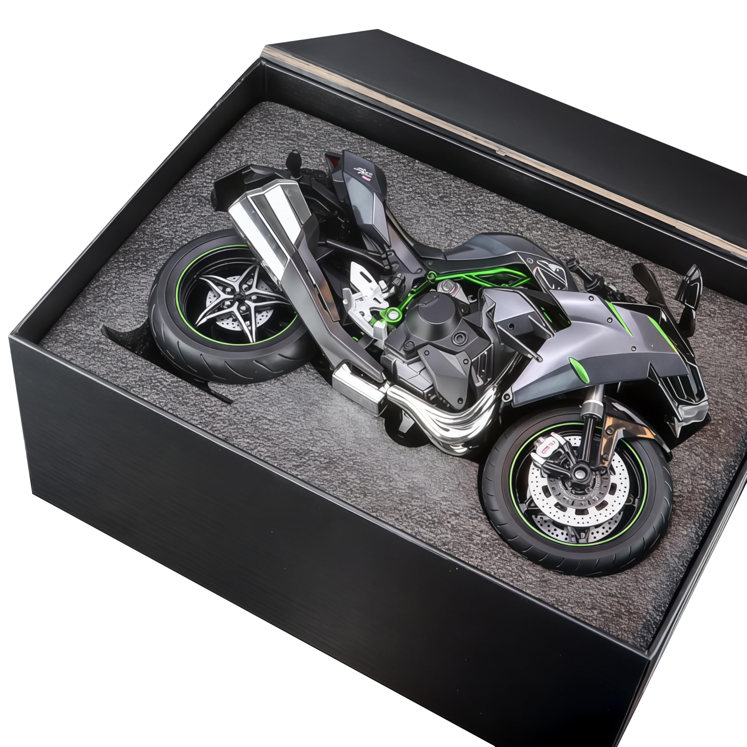 Kawasaki Ninja H2R 1/6合金バイクモデル 音光煙付き XLG™ 1:6 Kawasaki H2R Sound & Mist Model – Bean's Moto Booth