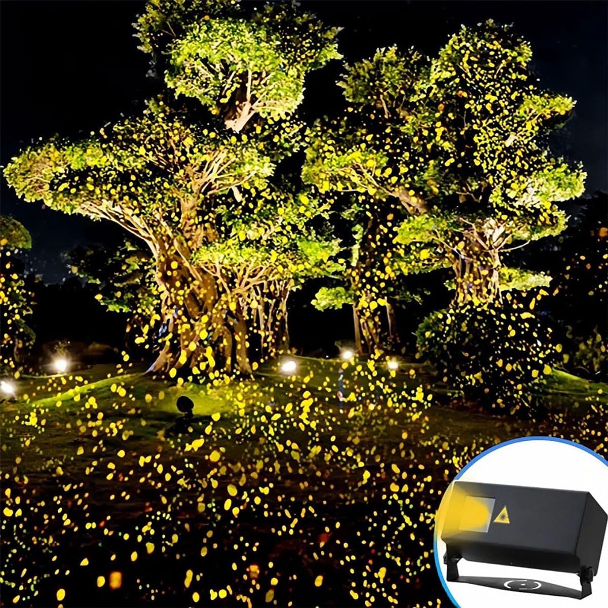 Proiettore di stelle da giardino, luce mobile Firefly con telecomando, distanza di proiezione 5-20 m, copre un'area di 50-300㎡ per uso esterno