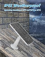 Vista 4 de Cargador de Panel Solar Compatible con Cámara Arlo Pro 5S/Pro 4/Pro 3/Pro 3 Floodlight/Ultra/Ultra 2, Paneles Solares de 6V 4.5W Carga IP65