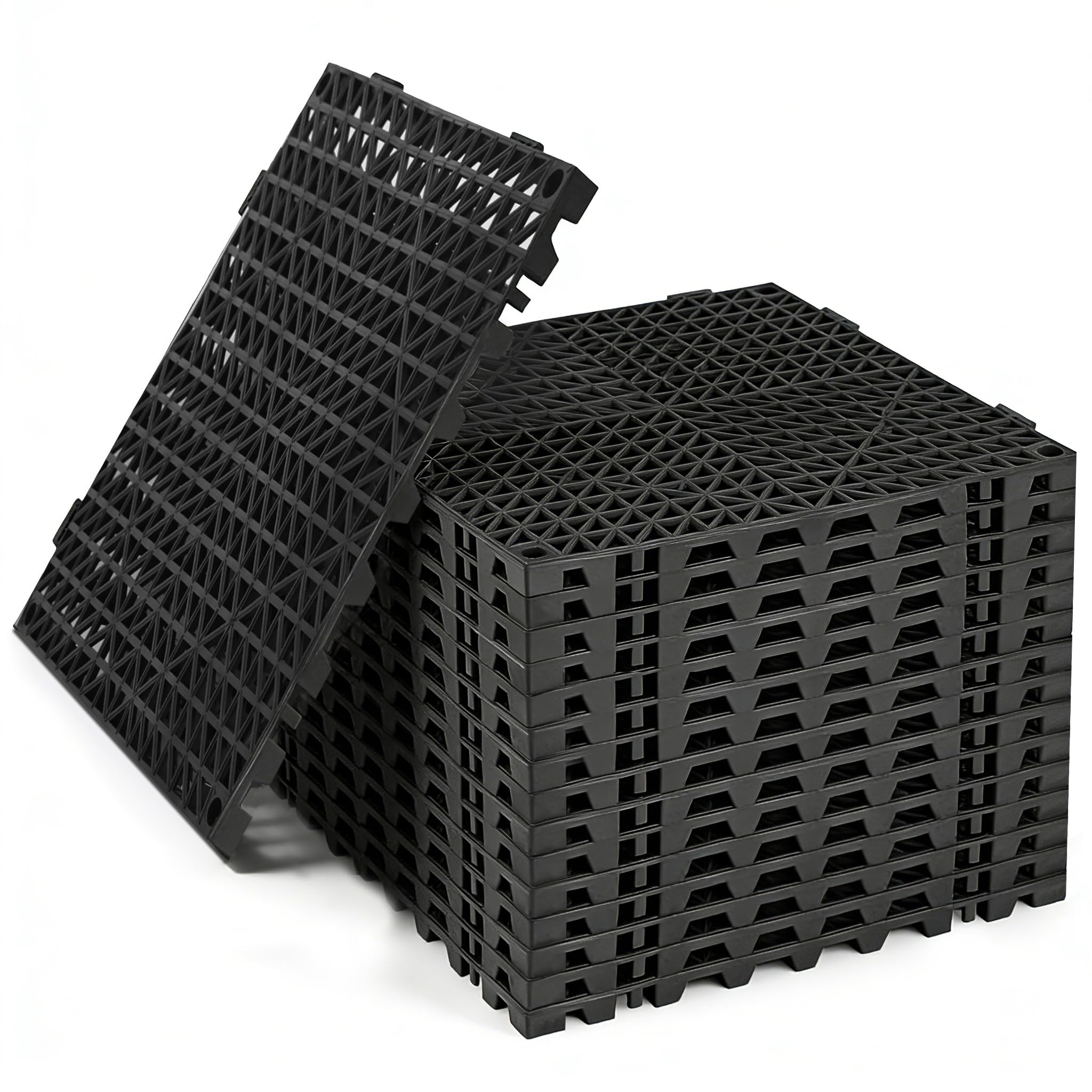 RITOLLO Drainage Floor Tiles - Non-Slip Outdoor Mats -11