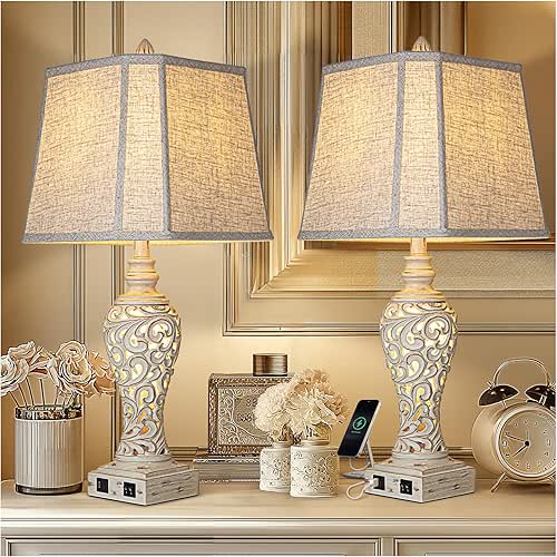LuxSight Collection 28.5" Table Lamps Set of 2 - Bedside