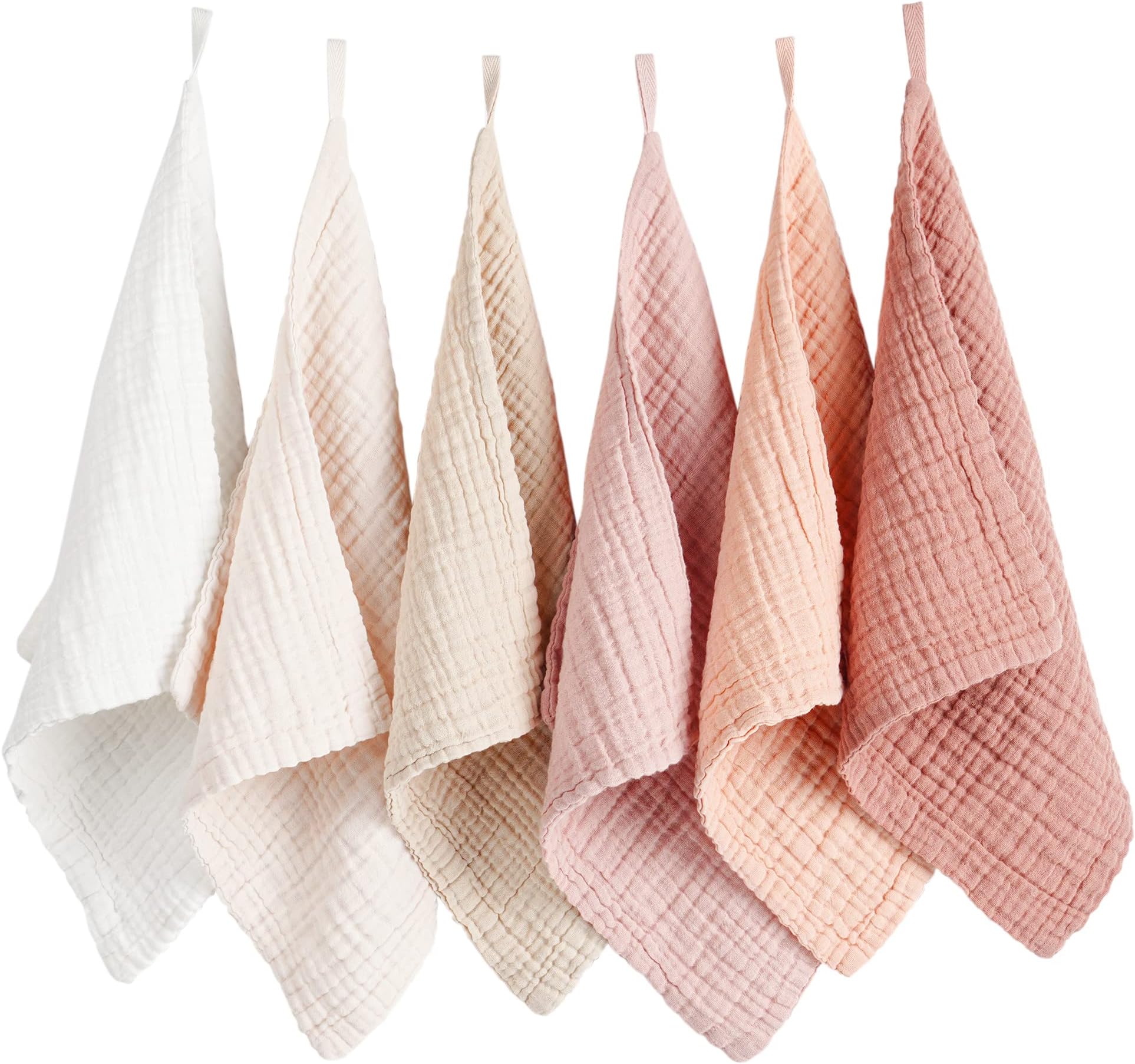 6 Pack Face Cloths, Soft Wash Cloth for Washing Face, Cotton Face Towels for Sensitive Skin Women Facial Makeup Remover Reusable Absorbent Washcloths （11 x 11 Inch）