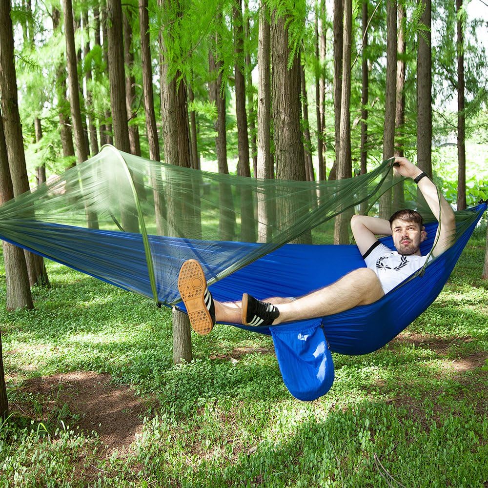 Hammocks with Mosquito Net,Hammock with Netting,Hammock Tent for Outside,Hammock with Bug Net for Single & Double Camping,Survival, Travel & More,600lbs…
