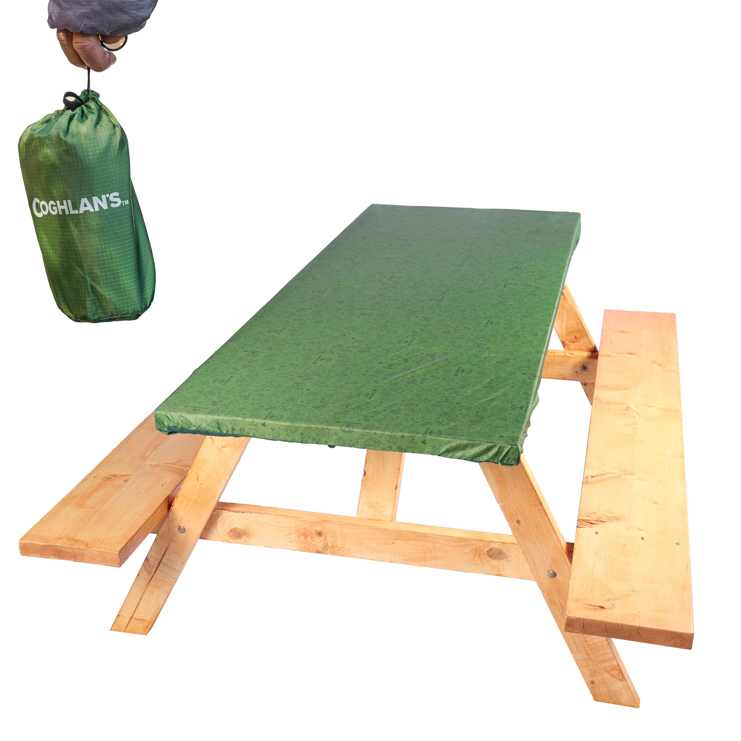 Housse de table de pique-nique Coghlan's nappe extérieure de camping en vinyle résistant