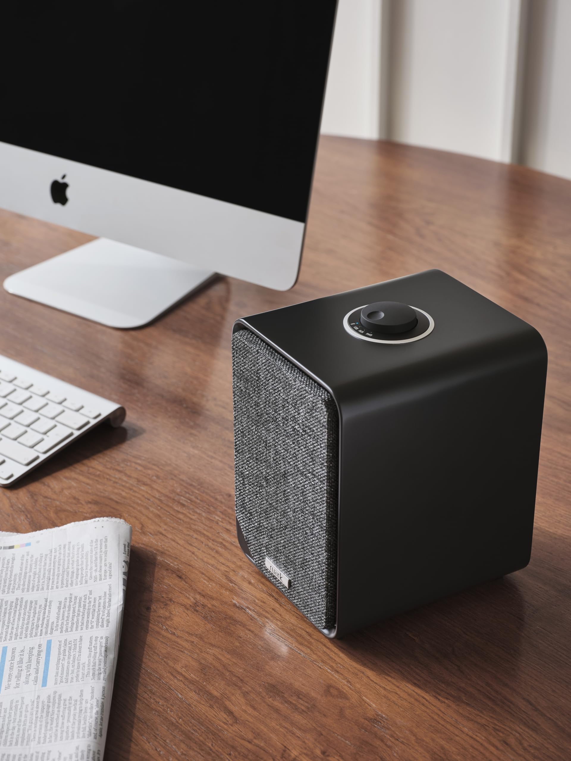 Sistema de altavoces de escritorio Ruark MR1 MK3 (Satén gris carbón con rejilla de tela gris pizarra)
