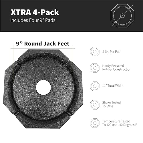 Miniatura 2 de SnapPad Xtra - Almohadilla niveladora de RV permanentemente unida para gatospatas de aterrizaje redondas de 9 pulgadas (paquete de 4)