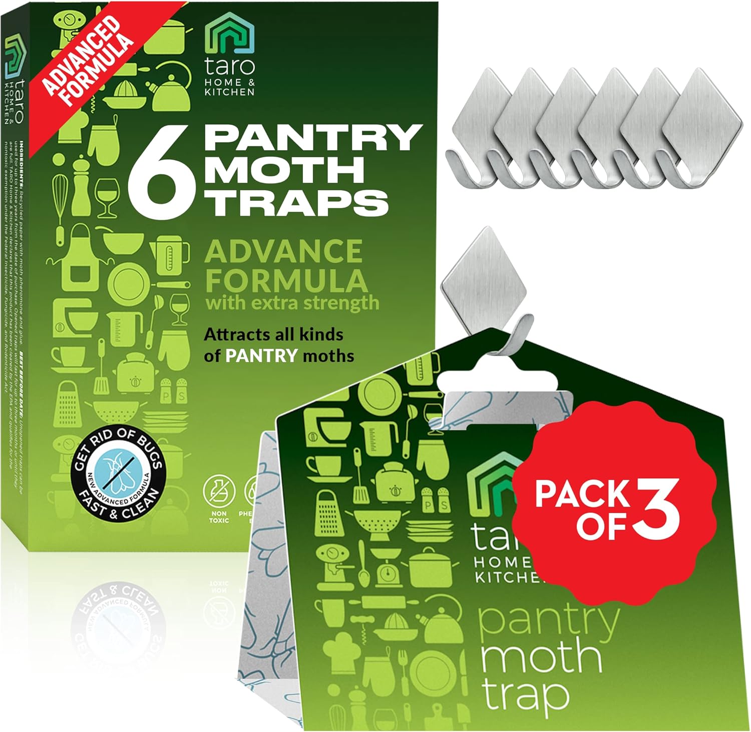Taro Pantry Moth Trap Pack of 3 Pantry Moth Killer