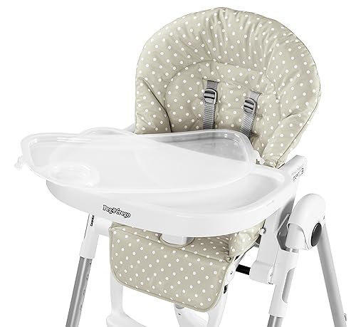 Miniatura 7 de Prima Pappa Zero 3 - Silla alta para niños recién nacidos hasta los 3 años de edad, fabricada en Italia, color dorado (blanco y dorado)