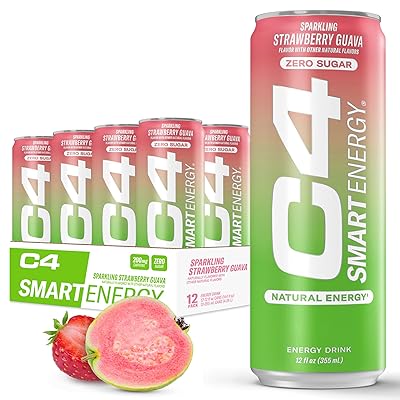 Cellucor C4 Smart Energy Drink - Sugar Free Performance Fuel & Nootropic Brain Booster, Coffee Substitute or Alternative | Black Cherry 12 Oz - 12 Pack