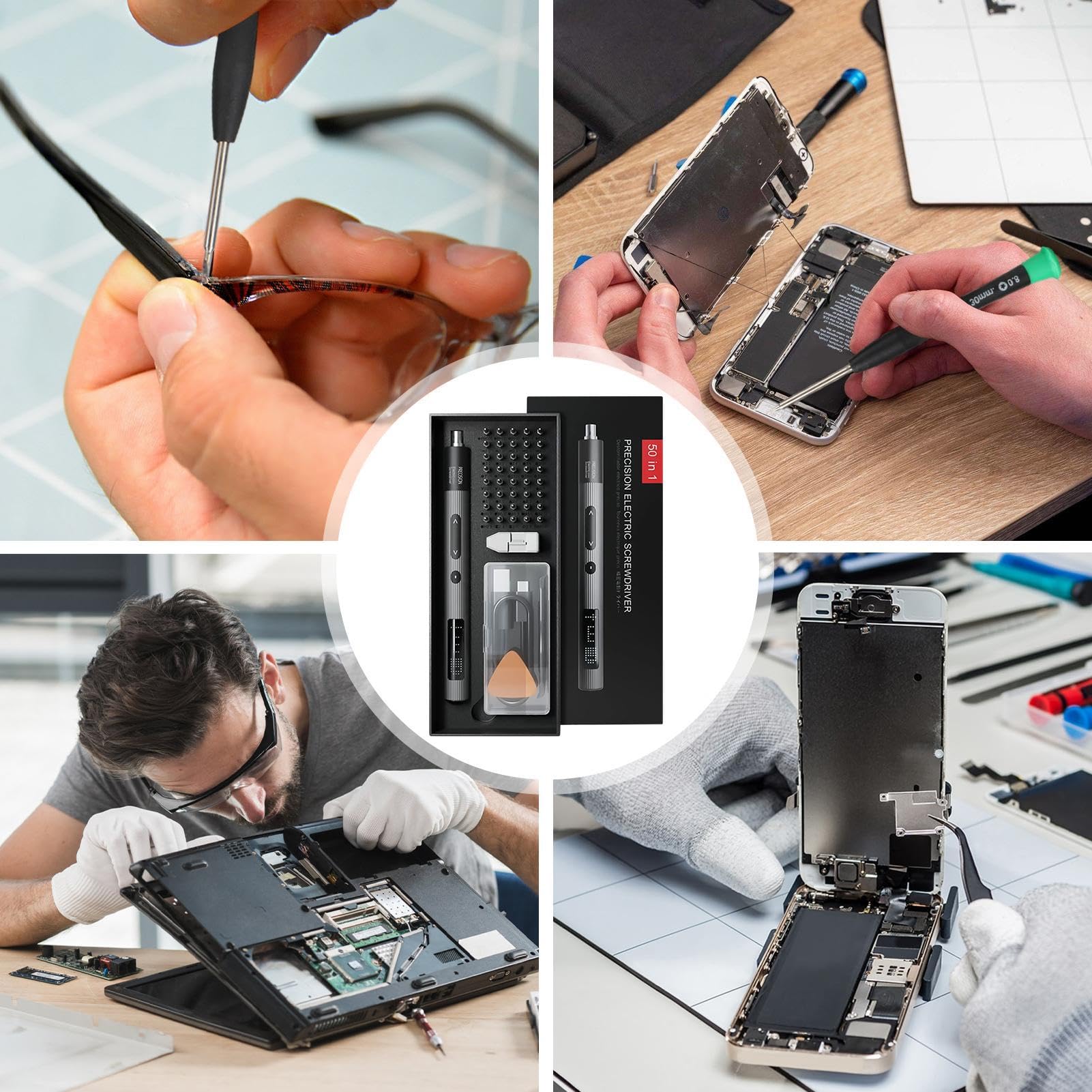 Electric Screwdriver Bit Kit, 3 ustawienia obrotowego, zestaw narzędzi do naprawy elektroniki, zestaw śrub do naprawy telefonu, narzędzia do naprawy aparatu, zestaw do naprawy laptopa,