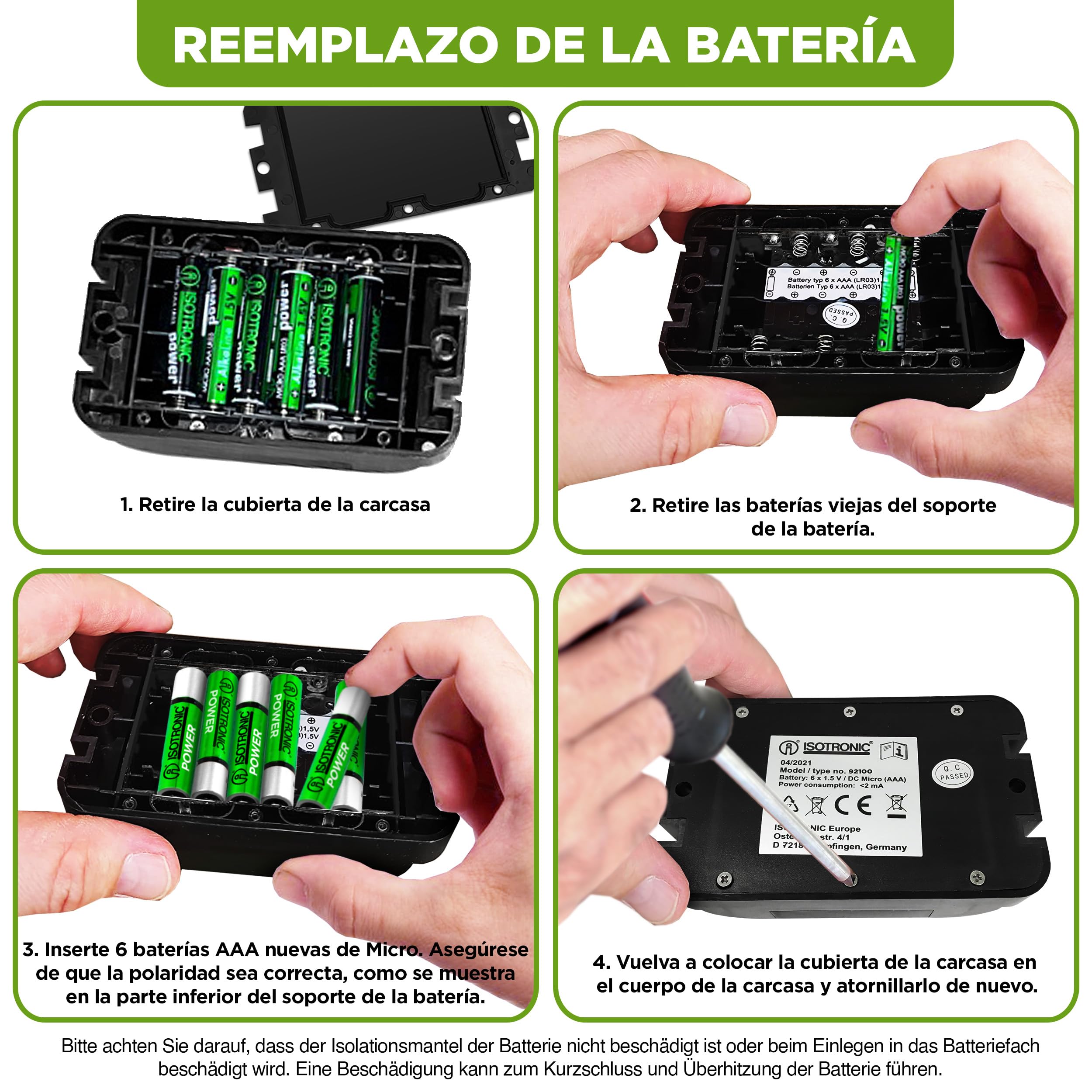 ISOTRONIC Repelente de Aves con luz y ultrasonido – Ahuyentador de Aves a Pilas para ahuyentar pájaros y Palomas – Repelente de Palomas para balcón y jardín – Alcance Efectivo de 40 m² (3 Unidades)