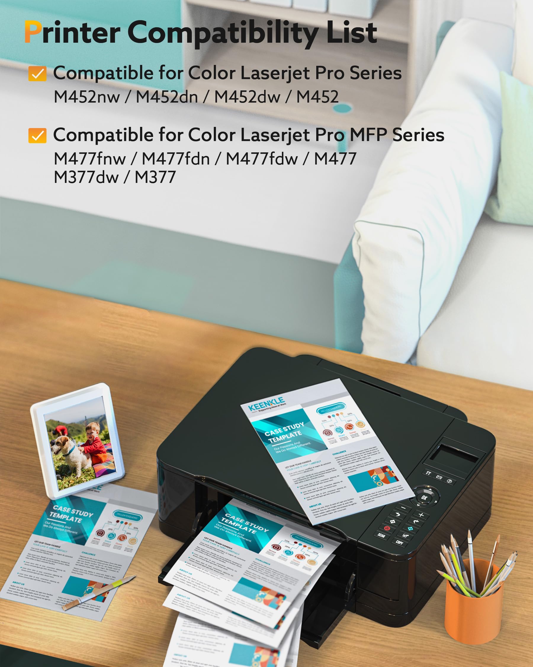 Valuetoner - Cartucho de tóner compatible para HP 410A CF410A CF411A