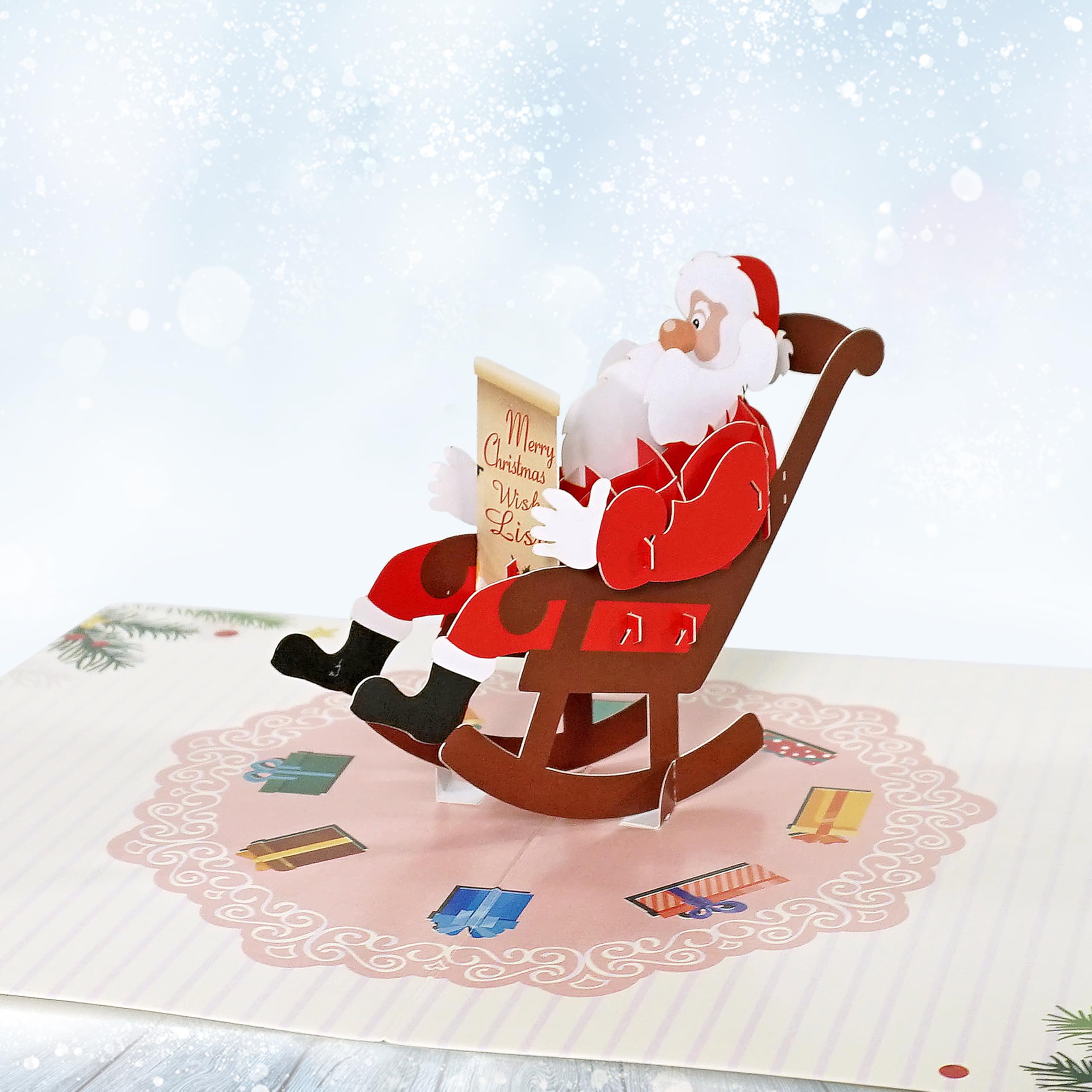 CUTPOPUP Pack 5 Merry Christmas Cards 2025, Pop Up Christmas Cards w Envelope, 3D Xmas Card - Image 4