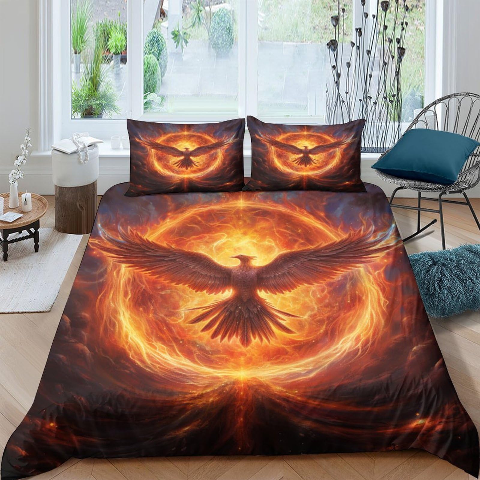 Parure de lit de qualité hôtelière Phoenix microfibre pour grand lit