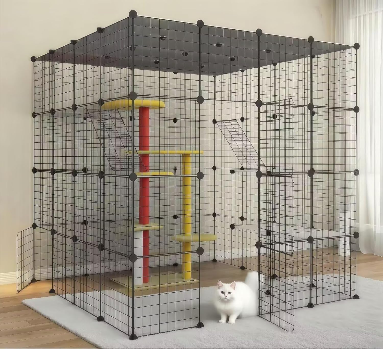 Amazon.co.jp: TUIYIDUO キャットケージ 4段 大型 猫ケージ