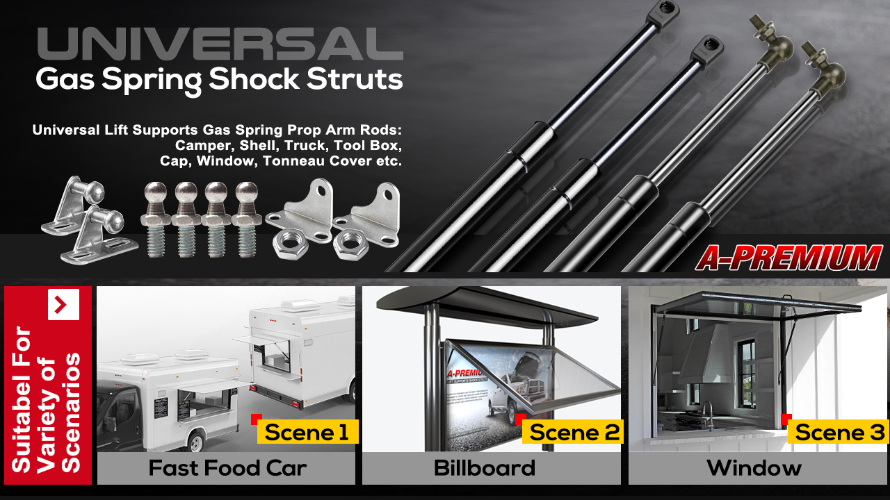 A-Premium 19.69 Inch 150lb Lift Supports Gas Spring Shock Struts Replacement For Toolbox Cabinets Sliding Window Storage Bed Bench Lids Basement Door