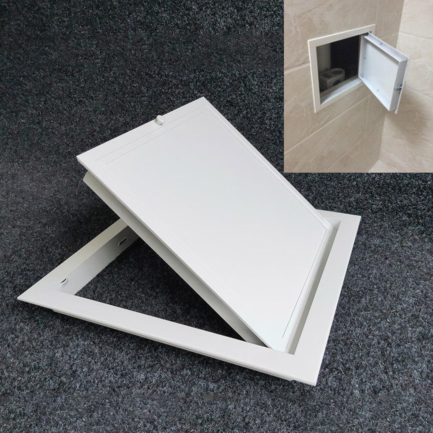Customizable Shower Access Panel, Access Panel Door with Lockable Handle, Decorative Universal Flush Mount Accesss Panel Door, Waterproof Valve Repair Hole Cover(10x12in/25.4x30.5cm)