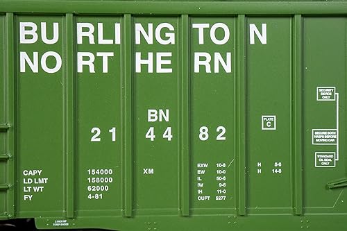 Miniatura 3 de Bachmann Trenes  50' fuera de caja apoyada con dispositivo de extremo intermitente del tren - Burlington Northern - Escala HO
