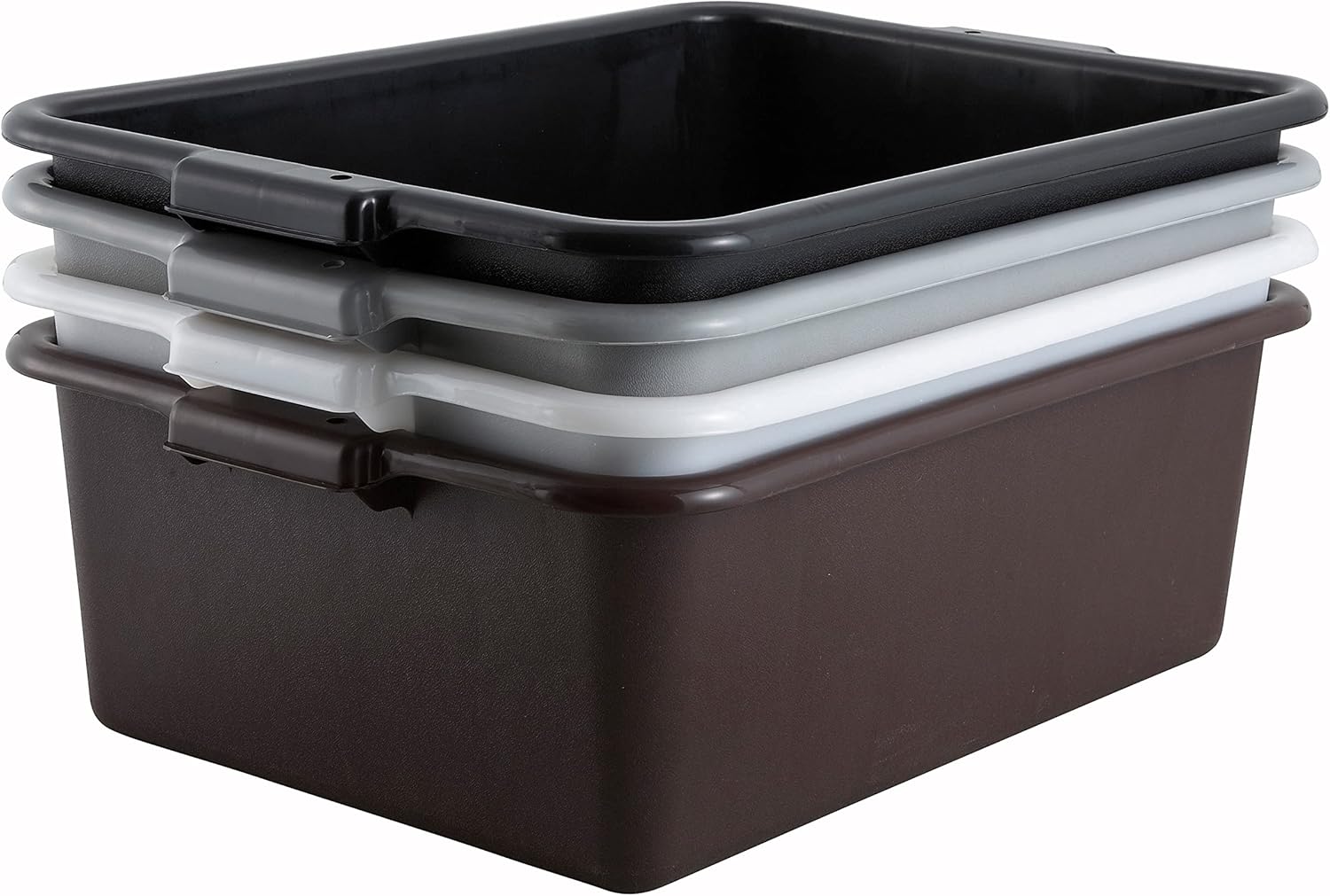 winco bus box dish tub for restaurants, 7", black