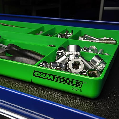 Vista 9 de OEMTOOLS 22213 Bandeja Organizadora de Caja de Herramientas – Organizador de Cajón de 10 Compartimentos para Piezas, Pernos y Herramientas Pequeñas