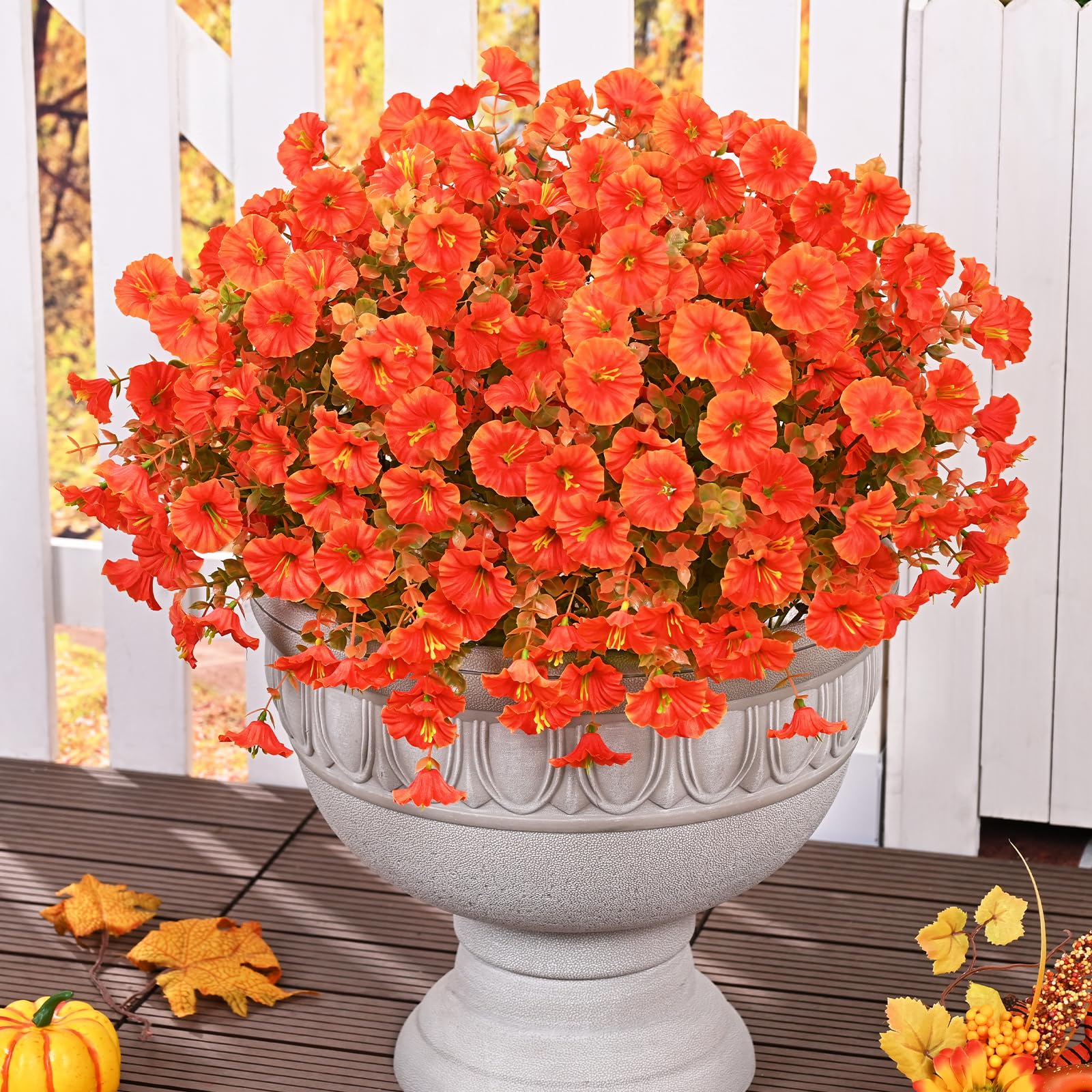 MARTINE MALL 12 Bundles Artificial Fall Flowers