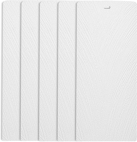 DALIX Alaska - Listones de textura vertical blanca para ventana, 58.5, paquete de 5 unidades
