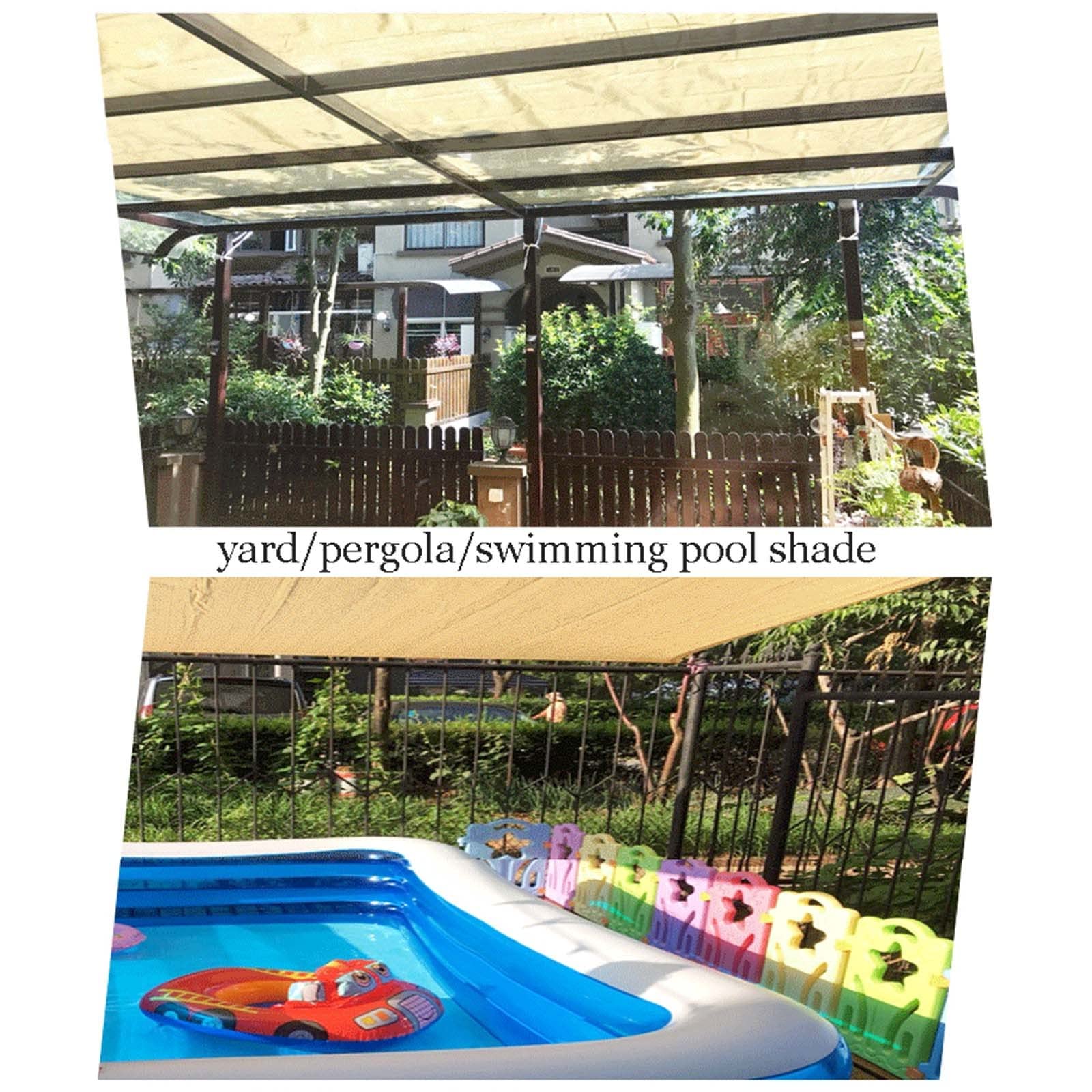 Tessuto 85% e 5 x 10 m / 16x33ft, per esterni, con occhielli, per giardino, balcone, cuccia – protezione UV, facile da installare
