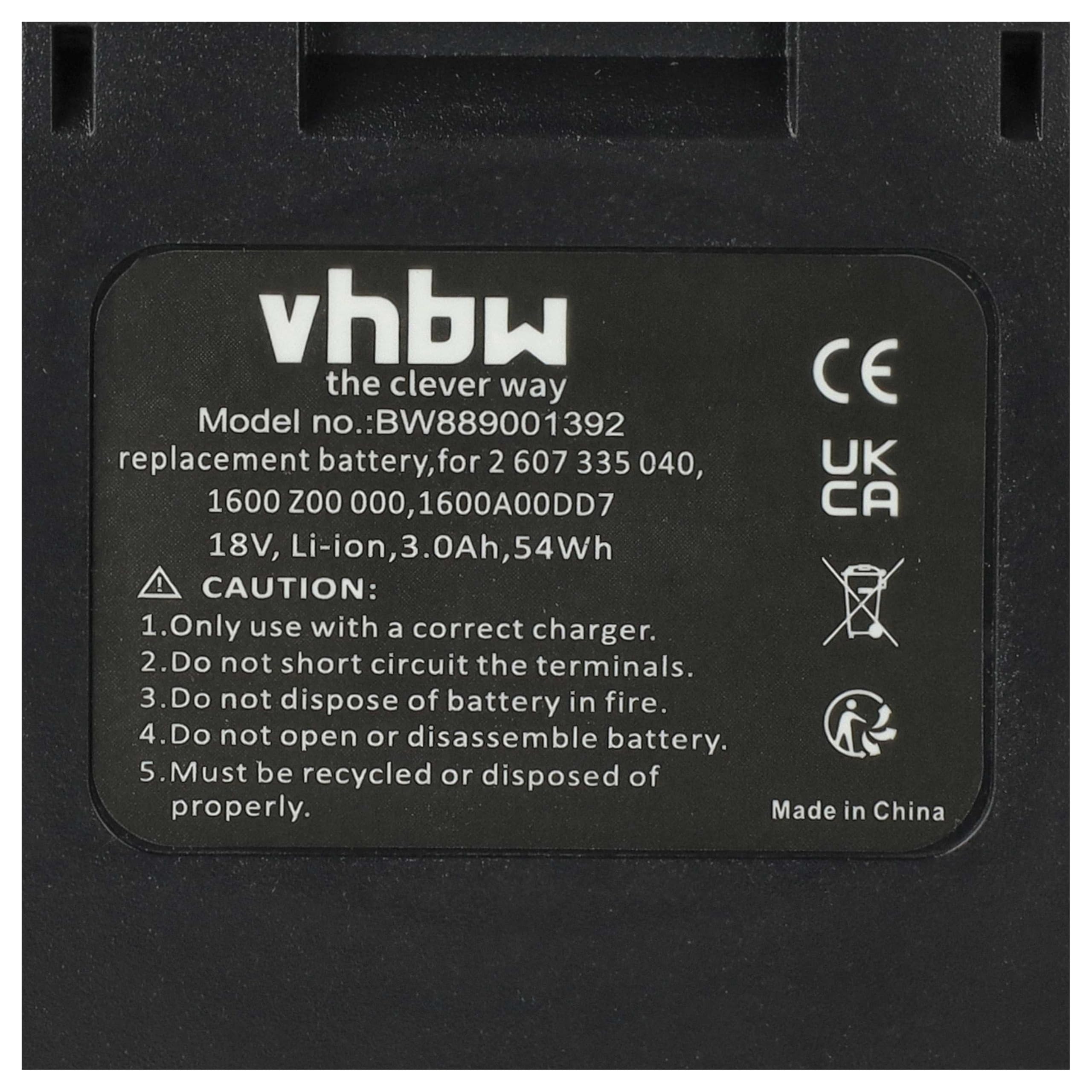 vhbw 2 x akumulator kompatybilny z Bosch PSR 1800 LI-2