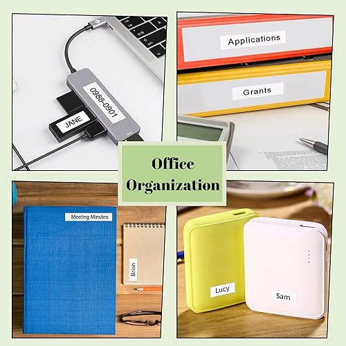 Miniatura 6 de Wonfoucs Etiquetas de repuesto compatibles para Dymo 91330 10697 Papel blanco 0.472 in x 13.1 ft 12 pulgadas x 13 pies LT cinta de etiquetado