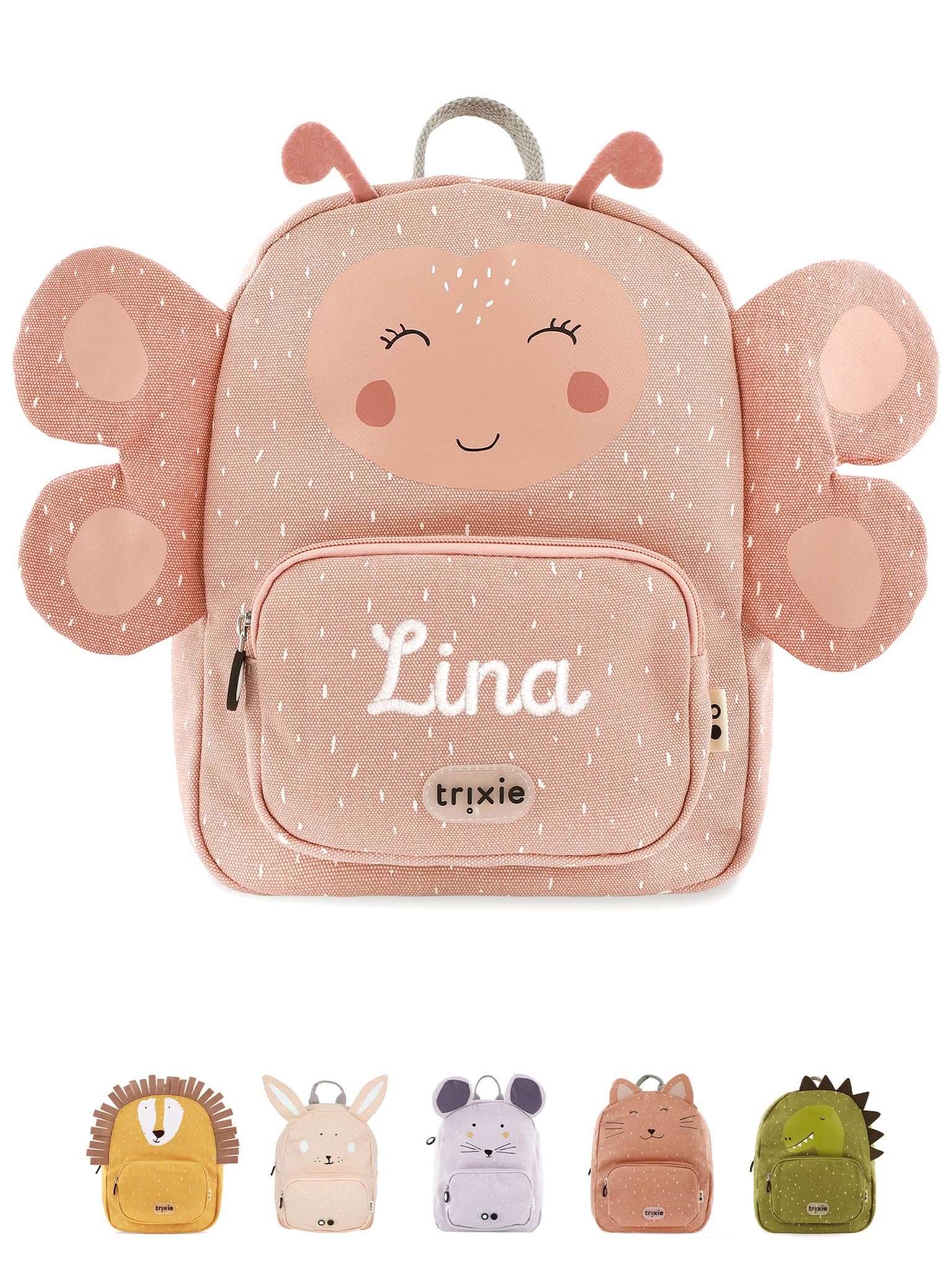 TRIXIE Kindergartenrucksack, Rucksack für Schule und Sportunterricht, personalisiert mit Namen